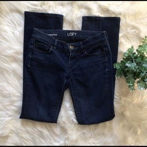 Ann Taylor Loft Sexy Boot Low Rise Dark Wash Jeans
